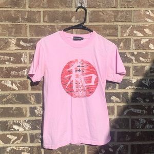 Pink Chinese Symbol Graphic Tee